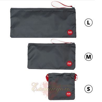 Сумка для секс-іграшок - Fun Factory TOYBAG, S, сіра, кисет, 14x14 см SX1009 фото