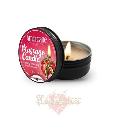 Масажна свічка 'Полуниця в шампанському' - Amoreane Sparkling Strawberry (30 мл)