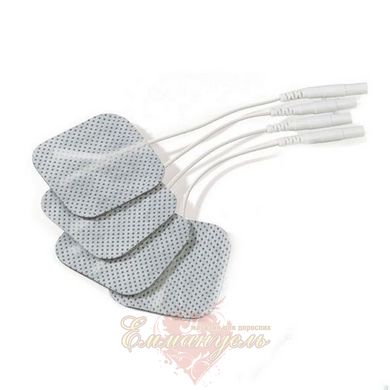 Самоклеющиеся электроды - Mystim Self Adhesive Electrodes (4 шт) для электростимуляции, проводные