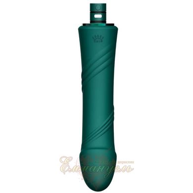 Compact smart sex machine Zalo – Sesh Turquoise Green, 2 attachments, remote control, Swarovski crystal