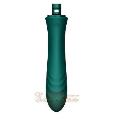 Compact smart sex machine Zalo – Sesh Turquoise Green, 2 attachments, remote control, Swarovski crystal