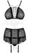 Комплект білизни - Obsessive Basitta set Black, L/XL