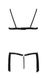 Комплект белья - KASSANDRA SET OpenBra black L/XL - Passion Exclusive: лиф из бахромы, трусики-юбка