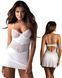 White lace chemise and thong set Obsessive Alissium, size XS/S SX0606 - photos (1