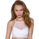 Спортивный топ с прозрачной вставкой - Passion PS006 TOP M, white