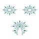 Crystal Pastis - Petits Joujoux Gloria set of 3 - Green/Blue, chest and vulva decoration