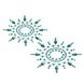 Crystal Pastis - Petits Joujoux Gloria set of 3 - Green/Blue, chest and vulva decoration