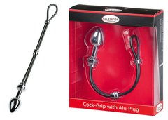 Erection ring с пробкой - MALESATION Cock-Grip mit Alu-Plug klein