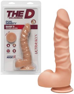 Фалоімітатор - Doc Johnson The D - Ragin D - 7,5 Inch With Balls - ULTRASKYN, 21 х 4