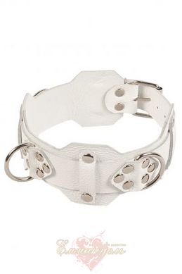 Ошейник - VIP Leather Collar, white
