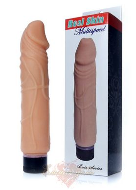 Vibrator - Real Skin Multispeed Flesh, 22 см