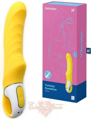 Powerful vibrator - Satisfyer Vibes Yummy Sunshine with flexible shaft and stimulating relief