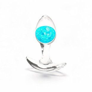 NS Novelties Cosmic Glams Small Blue Crystal Anal Butt Plug SX4336 &mdash; photos