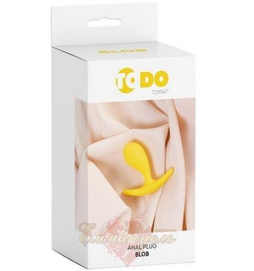 Анальна пробка - ToDo by Toyfa Blob, силикон, желтая