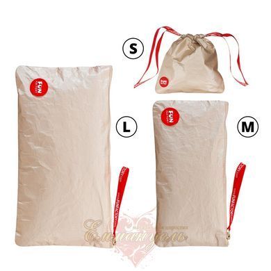 Bag for sex toys - Fun Factory TOYBAG M, golden, with a zipper, 25x12 cm SX1011 &mdash; photos