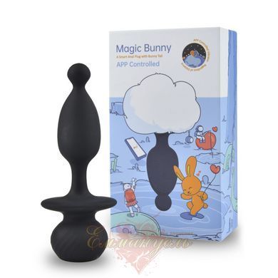 Анальна смарт-пробка Magic motion Bunny зі знімним пухнастим хвостиком SO5742 фото