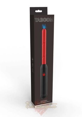 Электростимулятор для БДСМ Taboom Prick Stick, 34 см, красно-чёрный, USB TB17135 фото