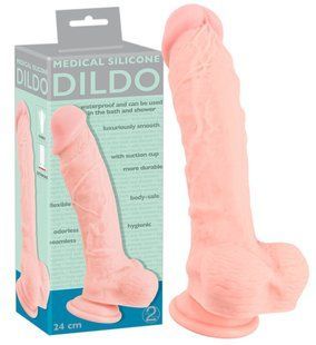 Phalloimitator with scrotum - Medical Silicone Dildo 24 cm 61325266900000 &mdash; photos