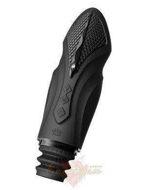 Компактна смарт секс машина Zalo Sesh Obsidian Black з насадками SO9556 фото