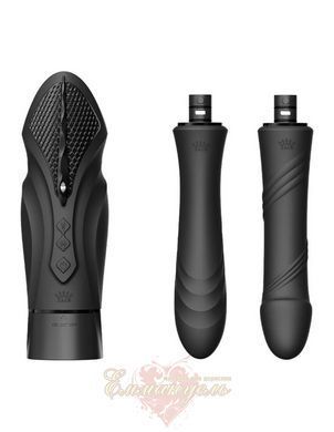 Компактна смарт секс машина Zalo Sesh Obsidian Black з насадками SO9556 фото