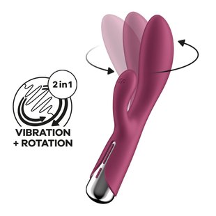 Вибратор-кролик - Satisfyer Spinning Rabbit 1 Red