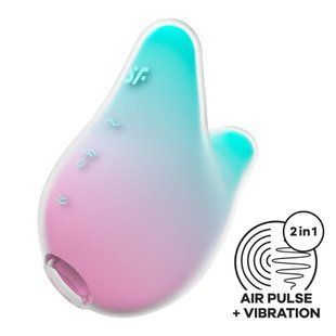 Satisfyer Mermaid Vibes Mint/Pink Clitoral Stimulator with Vibration, 2 Motors SX1209 &mdash; photos