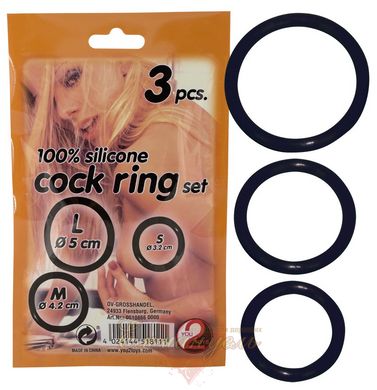 Ерекційні кільця - Silicone Cock Ring set 3 pcs