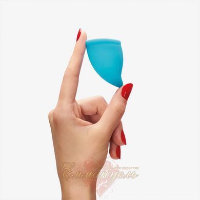 Menstrual cup - Fun Factory FUN CUP SIZE A, turquoise, reusable, diameter 4 cm, volume 20 ml SX0953 &mdash; photos