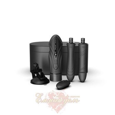 Компактна смарт секс машина Zalo Sesh Obsidian Black з насадками SO9556 фото