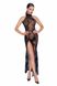 Long sexy dress with patterns - F239 Noir Handmade Dress Long, size M