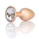Butt Plug - Plug-Jewellery Pearl Gold PLUG- Clear S 64-00129 - photos (1
