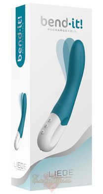 G-spot vibrator Liebe Bend It Rechargeable Ocean Blue, 10 modes, extra powerful, flexible shaft SX1597 &mdash; photos