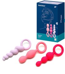 Набір анальних іграшок - Satisfyer Plugs colored (set of 3) - Booty Call, макс. Діаметр 3 см