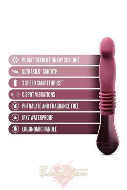 Пульсатор Temptasia by Blush - Trixie Thrusting Dildo - Wine Red SO8835 фото