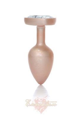Анальная пробка - Plug-Jewellery Pearl Gold Heart PLUG- Clear S 64-00135 фото