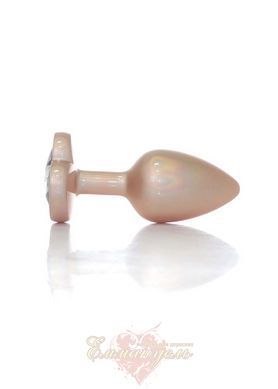 Анальная пробка - Plug-Jewellery Pearl Gold Heart PLUG- Clear S 64-00135 фото