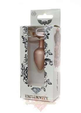 Анальная пробка - Plug-Jewellery Pearl Gold Heart PLUG- Clear S 64-00135 фото