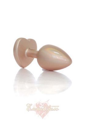 Анальная пробка - Plug-Jewellery Pearl Gold Heart PLUG- Clear S 64-00135 фото