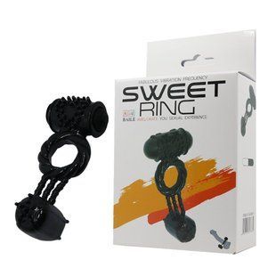 Ерекційне кільце - Sweet Ring Vibrating Black 6603BI0505 фото