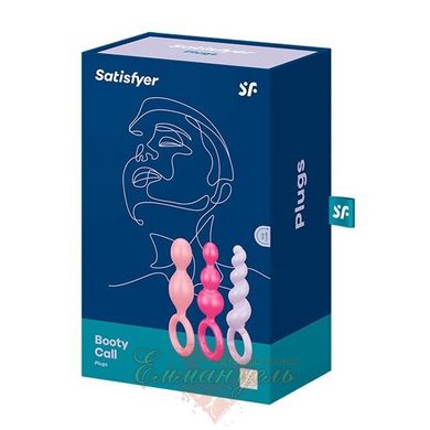Anal toys set - Satisfyer Plugs colored (set of 3) - Booty Call, max. diameter 3cm