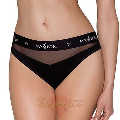 Трусики із прозорою вставкою - Passion PS006 PANTIES S, black