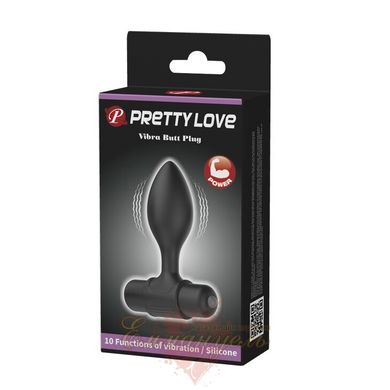 Анальна пробка - Pretty Love Vibro Butt Plug Black