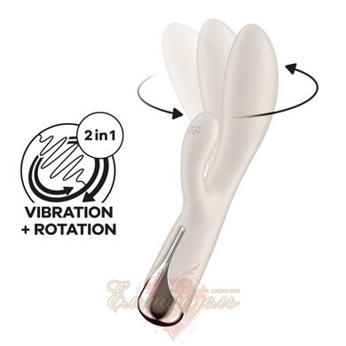 Rabbit vibrator - Satisfyer Spinning Rabbit 1 Beige