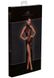 Long sexy dress with patterns - F239 Noir Handmade Dress Long, size L