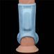 Насадка на член с вибрацией - Vibrating Ridge Knights Ring with Scrotum Sleeve (Blue) 6452LV343127 фото 3