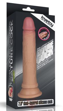Фаллоимитатор - Dual-Layered Silicone Cock 7" Brown