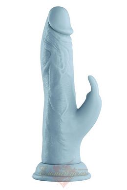 Rabbit vibrator with suction cup - FemmeFunn Vortex Turbo Rabbit with remote control, blue