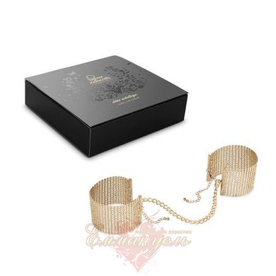 Наручники - Bijoux Indiscrets Desir Metallique Handcuffs - Gold, металеві, стильні браслети