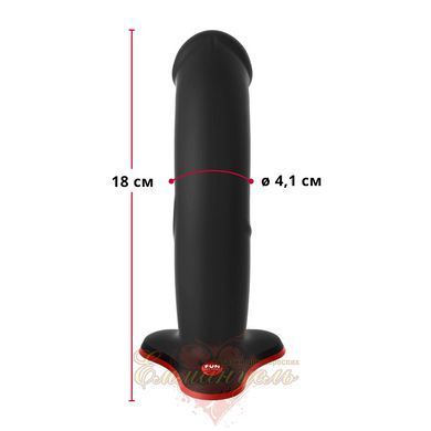 Фалоімітатор - Fun Factory THE BOSS STUB, чорний, реалістична текстура, довжина 17,9 см, діаметр 4,1см SX0989 фото