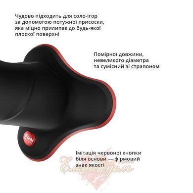 Фалоімітатор - Fun Factory THE BOSS STUB, чорний, реалістична текстура, довжина 17,9 см, діаметр 4,1см SX0989 фото